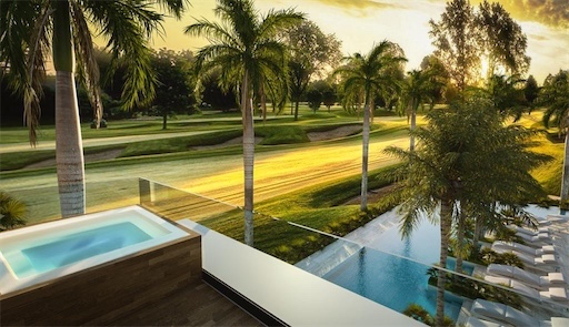 casas vacacionales y villas - Venta de villas de lujo en Juan dolio frente a campo de golf cerca de playa  2