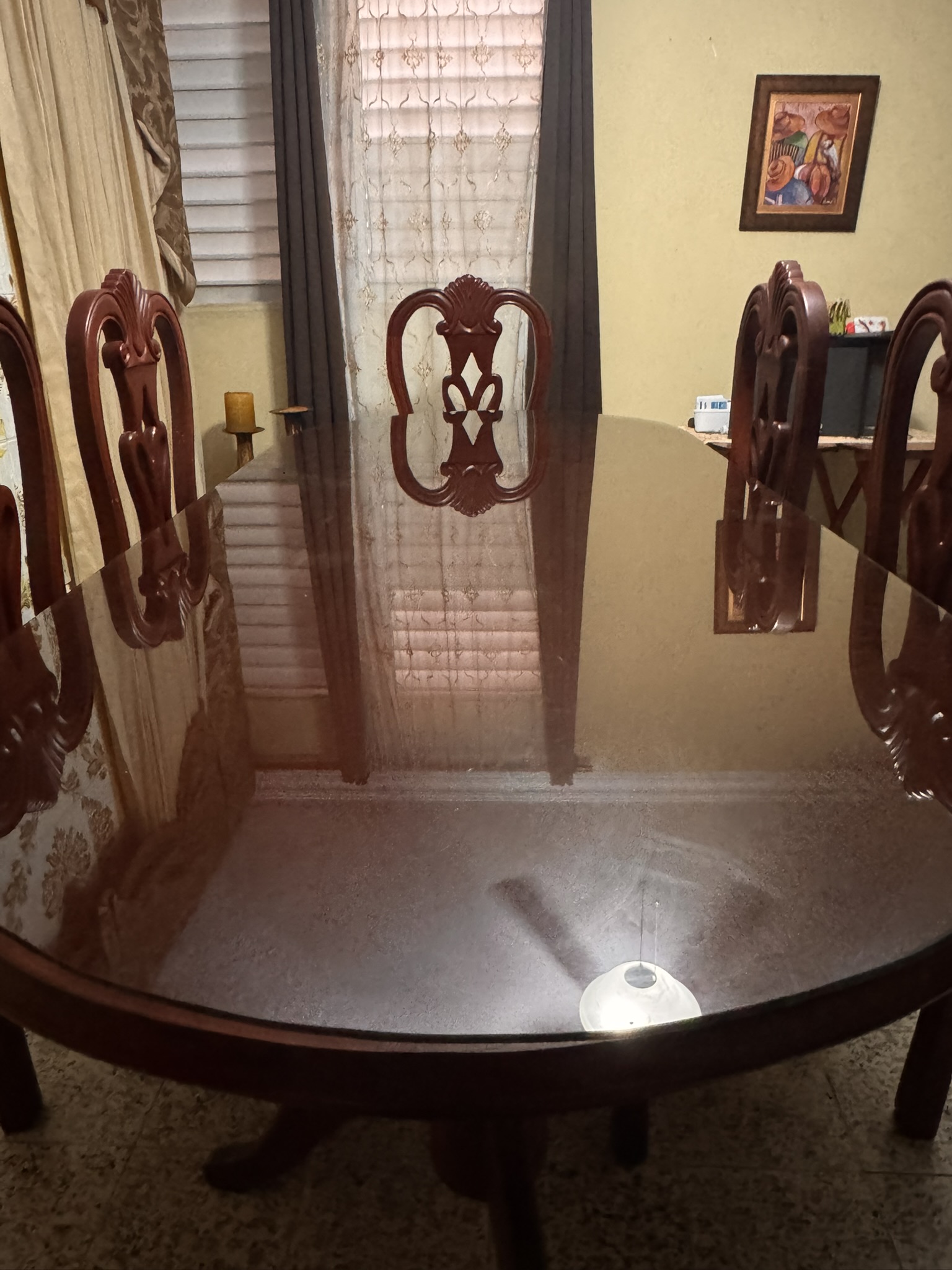 muebles y colchones - Juego de comedor de caoba 1