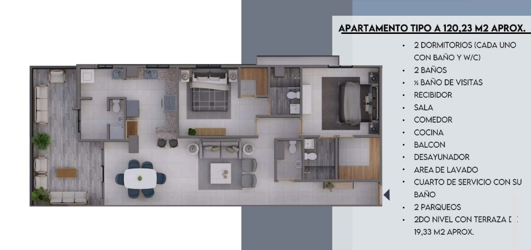 apartamentos - Vendo apartamento en Los Prados 2