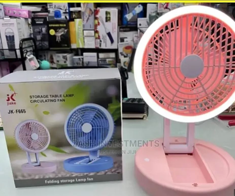 electrodomesticos - Abanico recargable con lampara portatil 1
