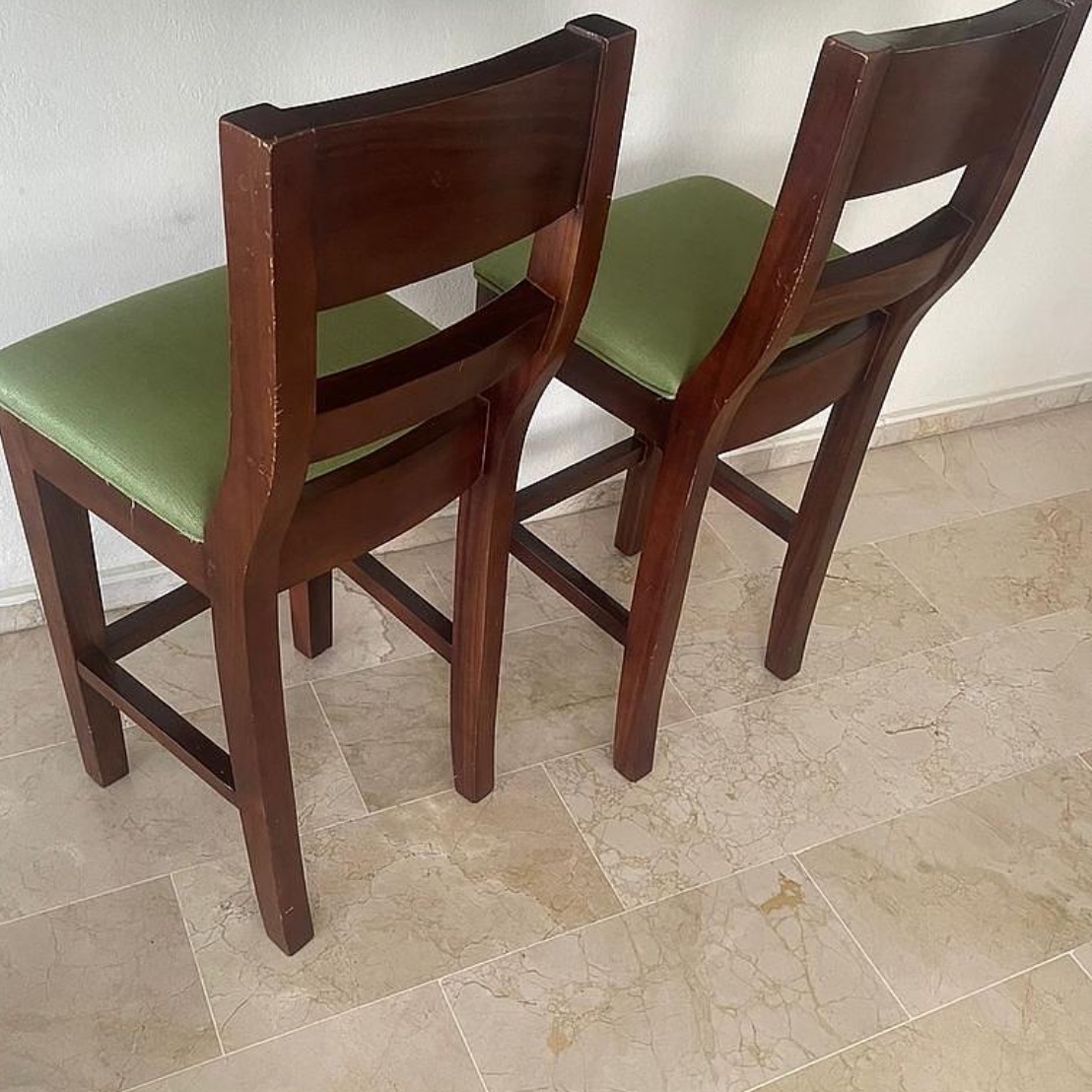 muebles y colchones - Par de Taburetes en Caoba  0