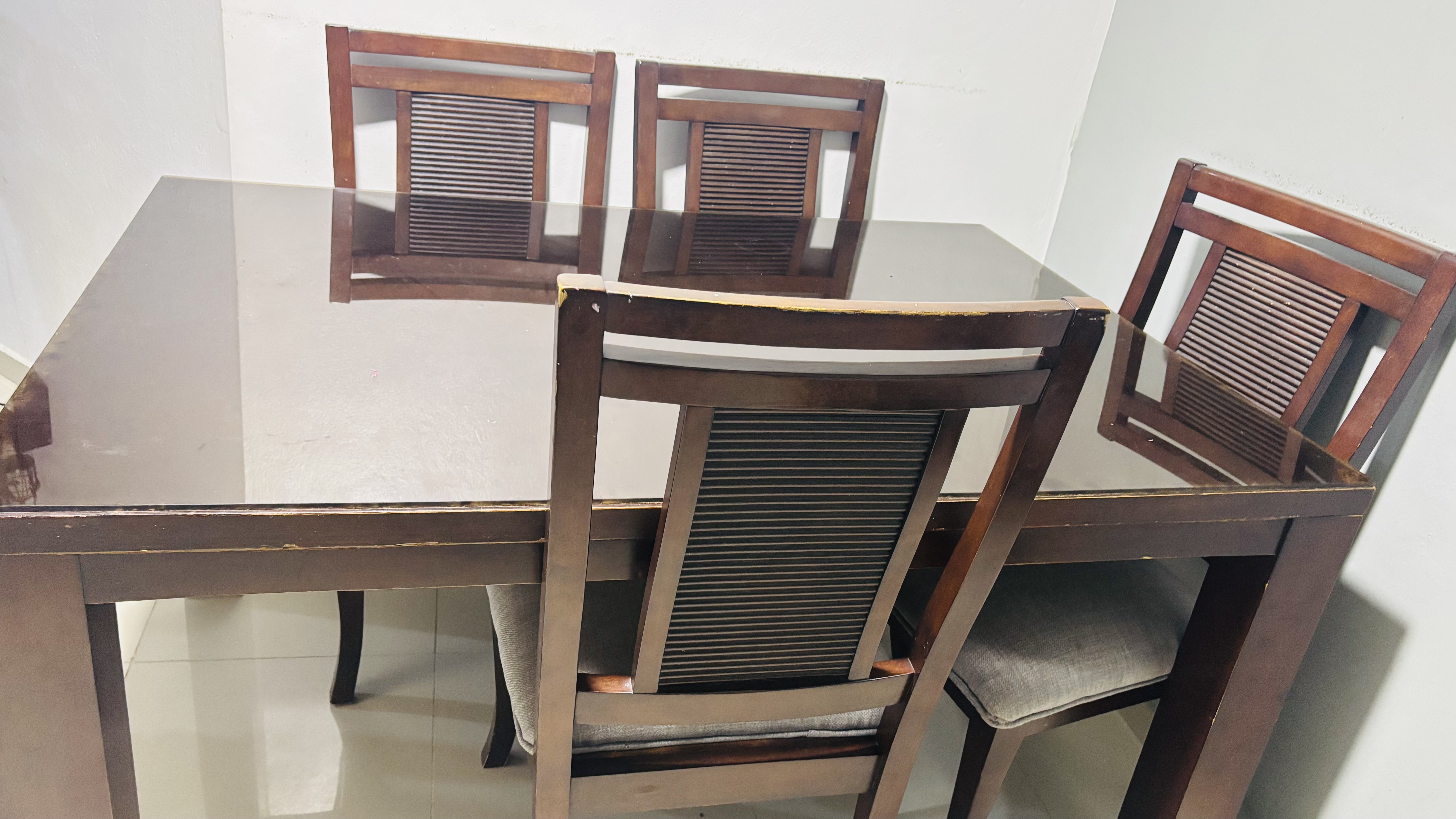 muebles y colchones - Hermoso comedor 6 sillas con tope adicional  4
