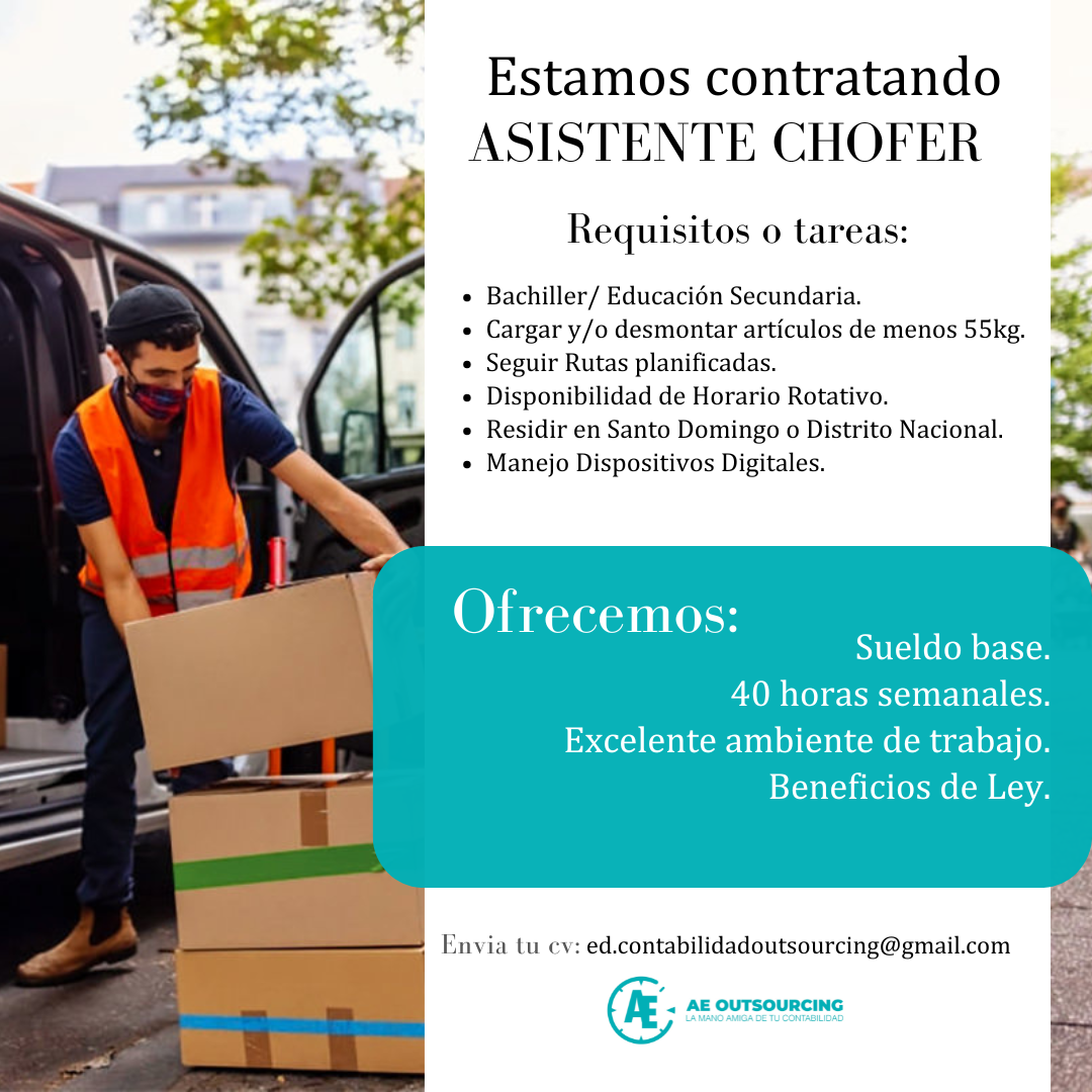 empleos disponibles - AYUDANTE DE CHOFER / RECOLECCION 0