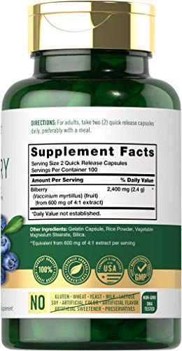 Salud y Equipamiento Médico - Carlyle Bilberry Extract 1200 Mg 200 Capsulas 1