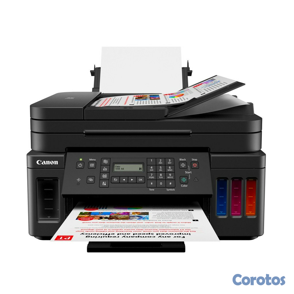 impresoras y scanners - MULTIFUNCIONAL CANON G7010  (IMPRIME, COPIA, ESCANEA, FAX), SISTEMA TINTA CONTIN 3