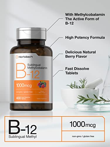 Salud y Equipamiento Médico - Vitamina B12 1000 Mcg Sublingual Metilcobalamina 400 Tab 2