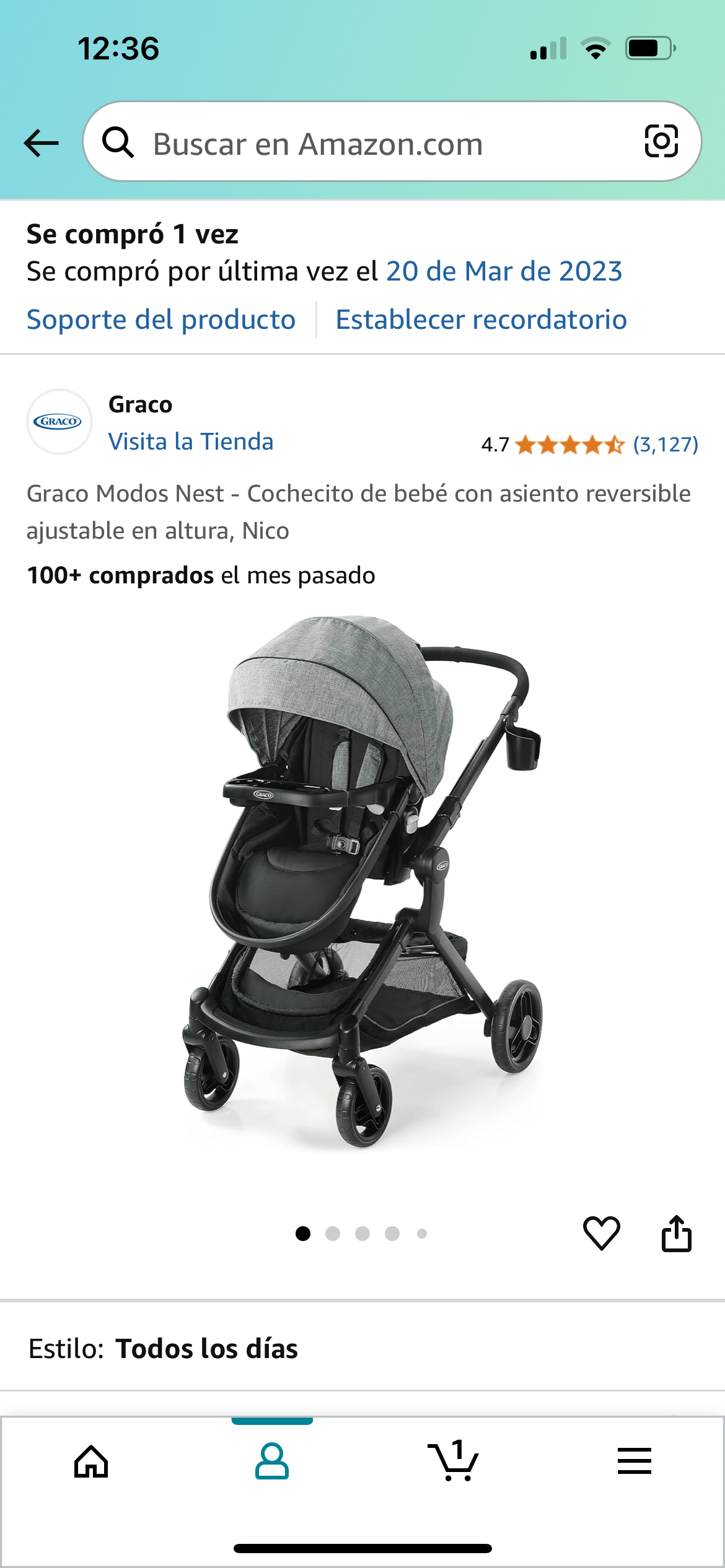coches y sillas - Coche 3 en 1 para bebés RN hasta 3 años  0