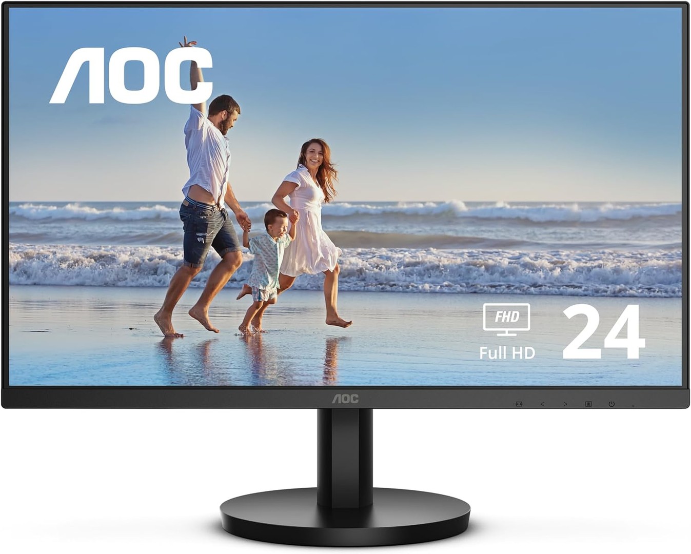 computadoras y laptops - MONITOR AOC 24" (23.8”) FHD 1920X 1080, VESA, 4MS HDMI 75HZ, VGA 60HZ, 250 CD/M² 2
