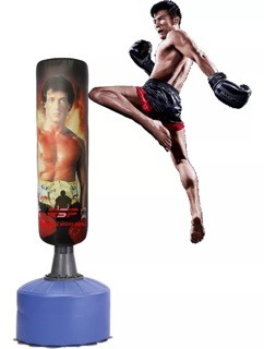 deportes - Saco de boxeo con base piso saco de concentración para box 2