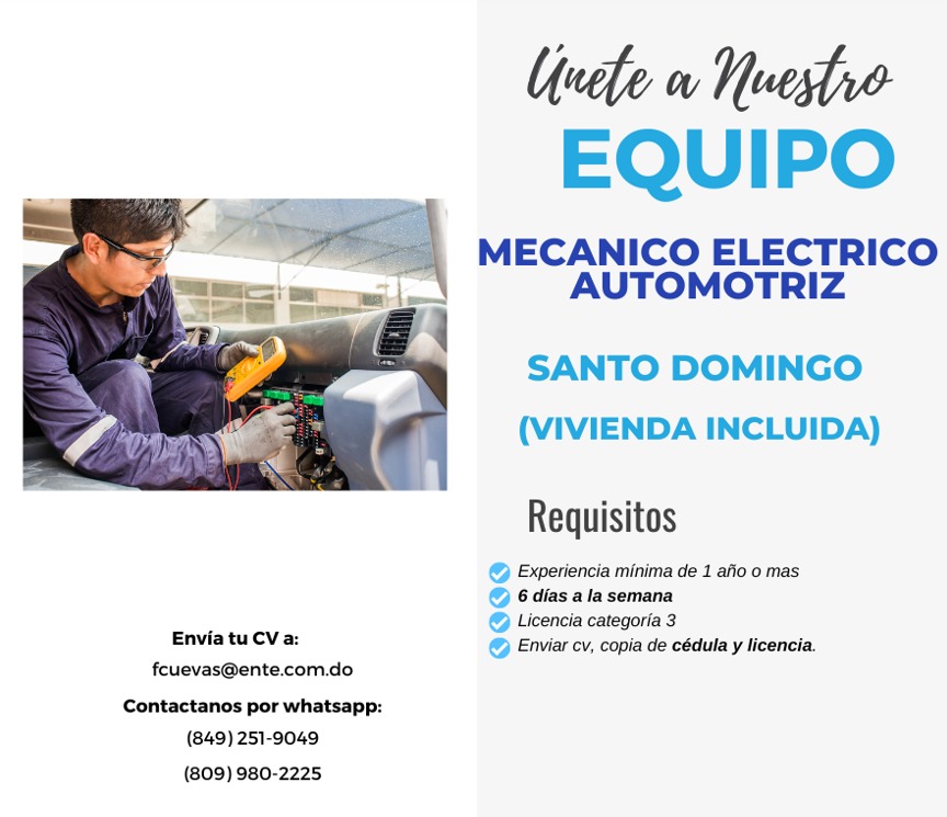 empleos disponibles - MECANICO ELECTRICISTA DE VEHICULOS PESADOS 0