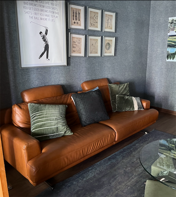 muebles y colchones - Sofa piel italiano 3 personas  5