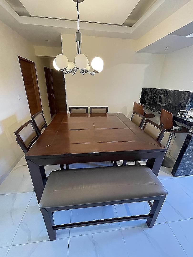 muebles y colchones - COMEDOR CONVERTIDOR DE 4 A 6 SILLA Y BANCO(IMPORTADO)(NEGOCIABLE) 6