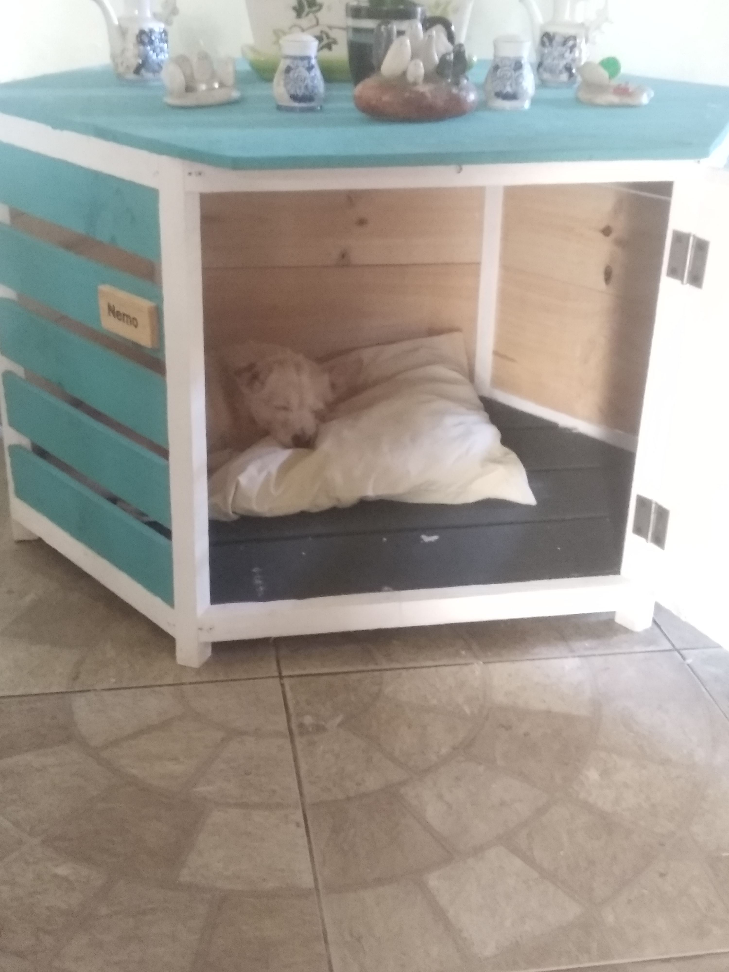 animales y mascotas - Se vende casita de perro en madera 1