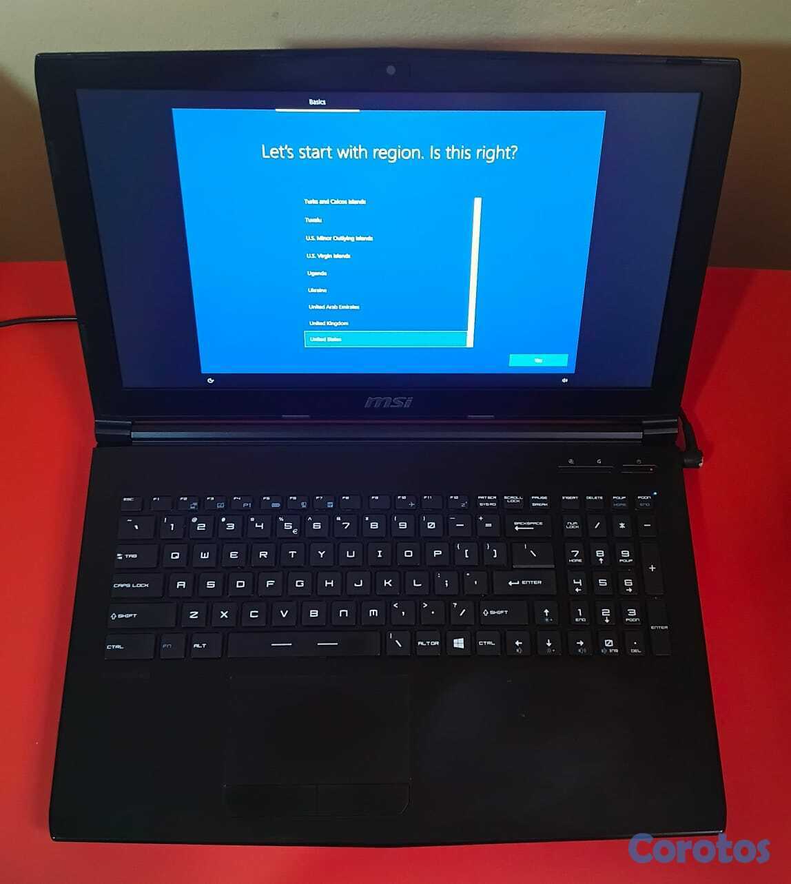 computadoras y laptops - laptop marca MSI usada. Negociable 1