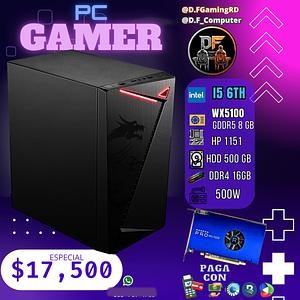 computadoras y laptops - PC Gamer Intel i5 de 6ta generación 