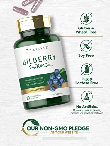 Salud y Equipamiento Médico - Carlyle Bilberry Extract 1200 Mg 200 Capsulas 2