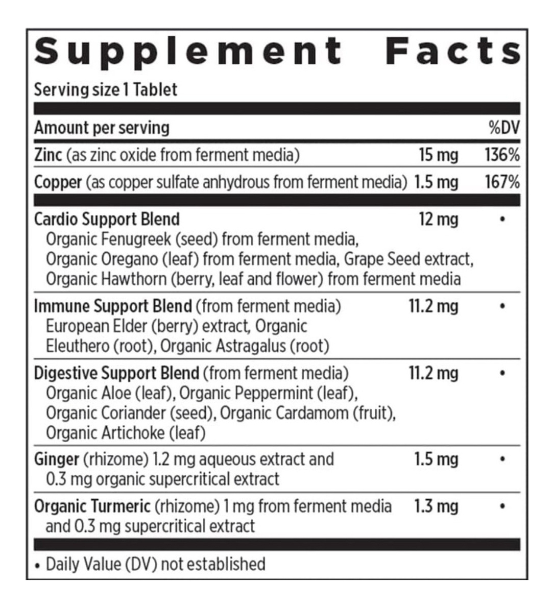 Salud y Equipamiento Médico - Complejo Zinc 30tab New Chapter 1