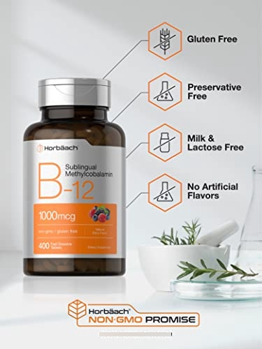 Salud y Equipamiento Médico - Vitamina B12 1000 Mcg Sublingual Metilcobalamina 400 Tab 3