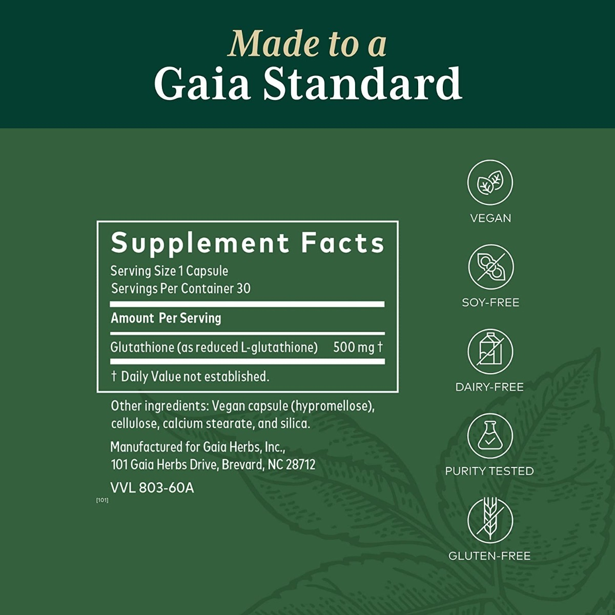 Salud y Equipamiento Médico - Glutation 500 Mg Gaia Herbs 1