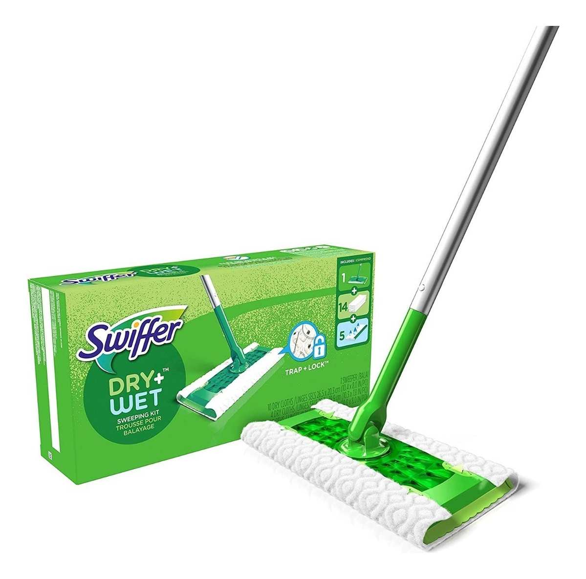 Salud y Equipamiento Médico - Swiffer Sweeper Dry + Wet - Juego De Limpieza 19 Recambios