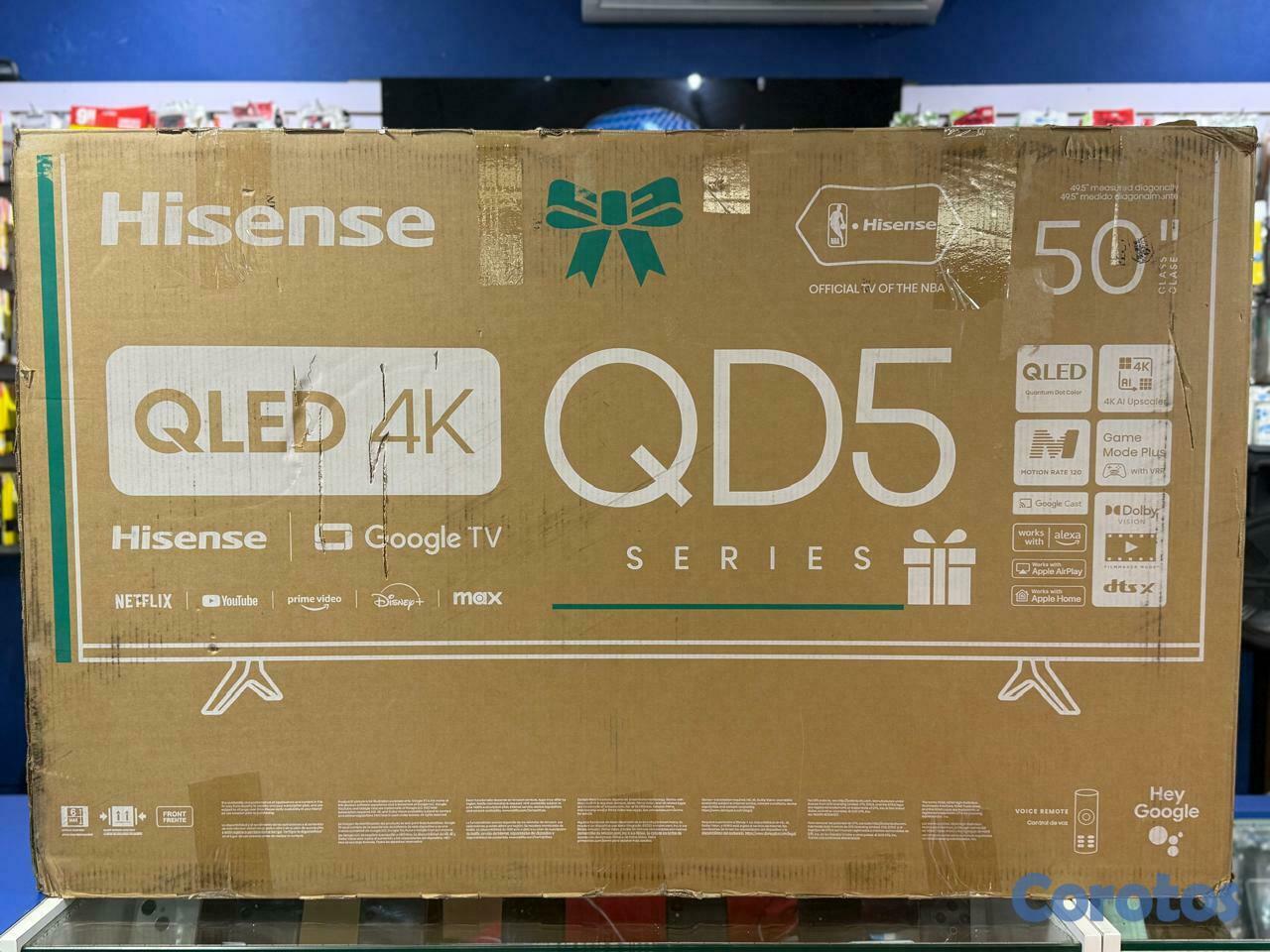 tv - SMART TV HISENSE QLED DE 50 PULGADAS GOOGLE TV CON CONTROL POR VOZ 4K NUEVA 