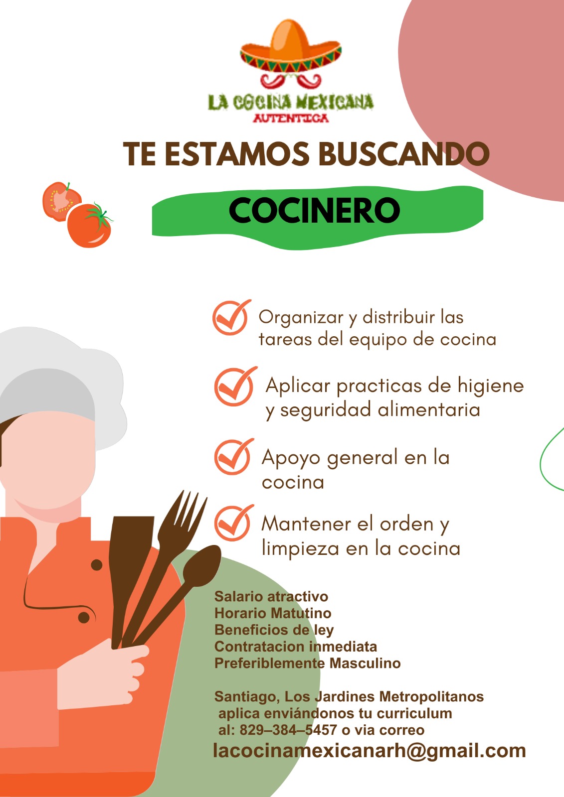 empleos disponibles - cocinero 0