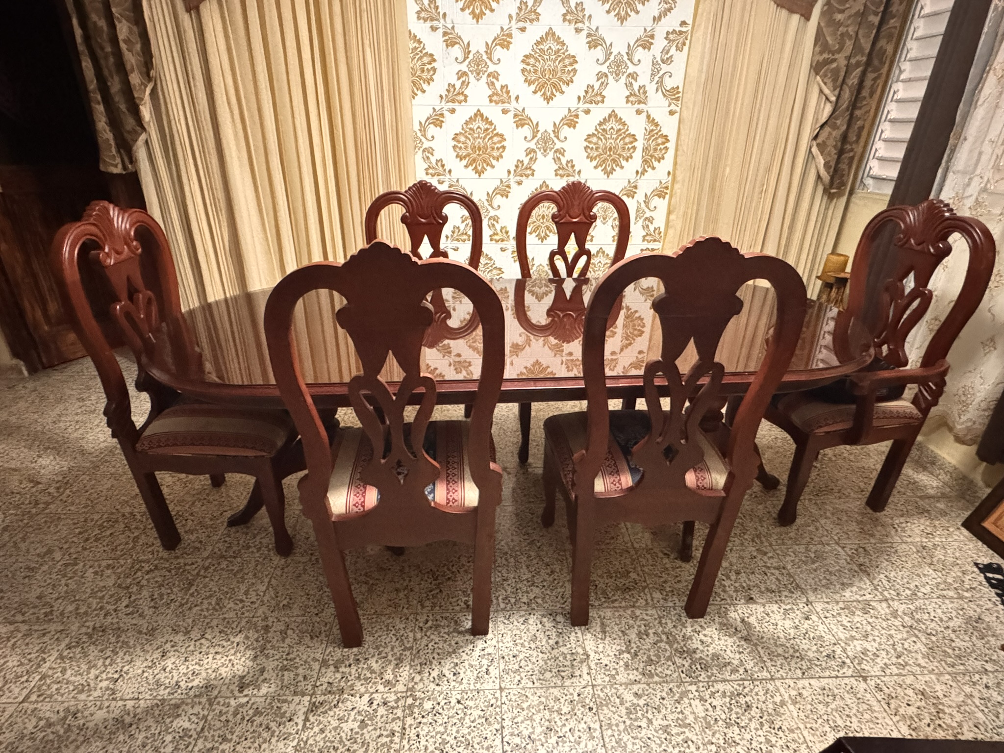 muebles y colchones - Juego de comedor de caoba 0