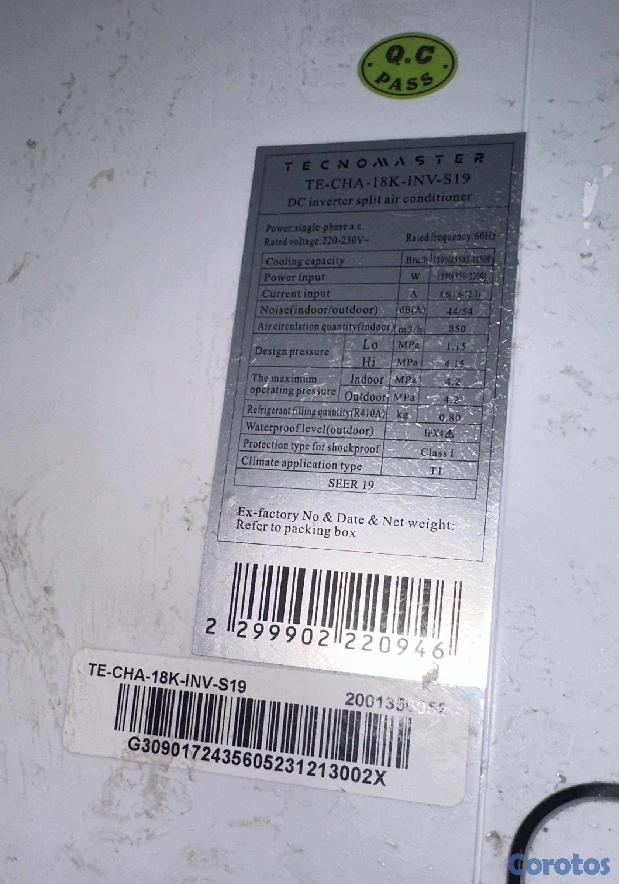 aires acondicionados y abanicos - AIRE INVERTER TECNO MASTER 18 BTU 3