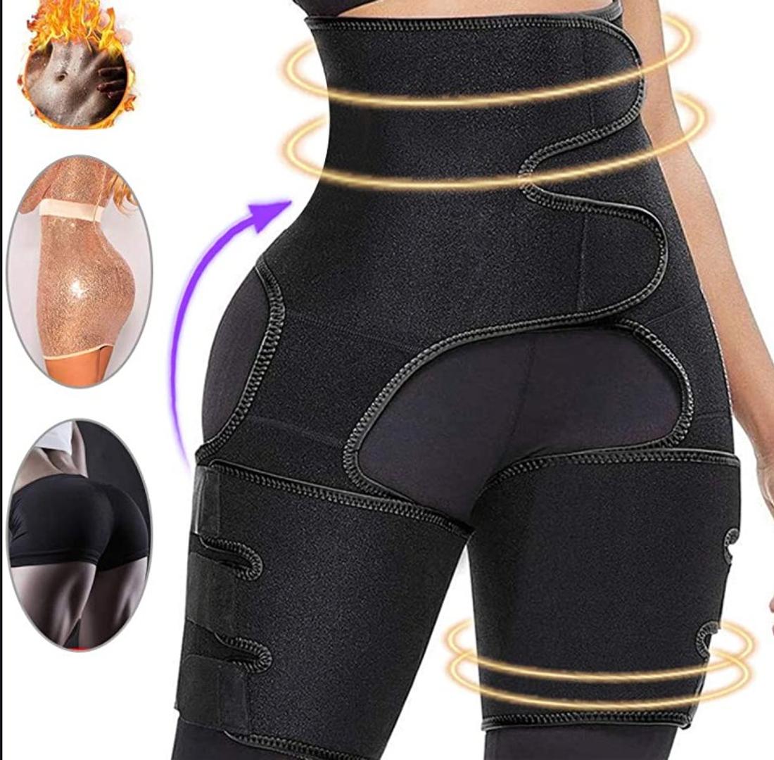 salud y belleza - Faja de ejercicio para cintura, muslos y glúteos 3 en 1 0