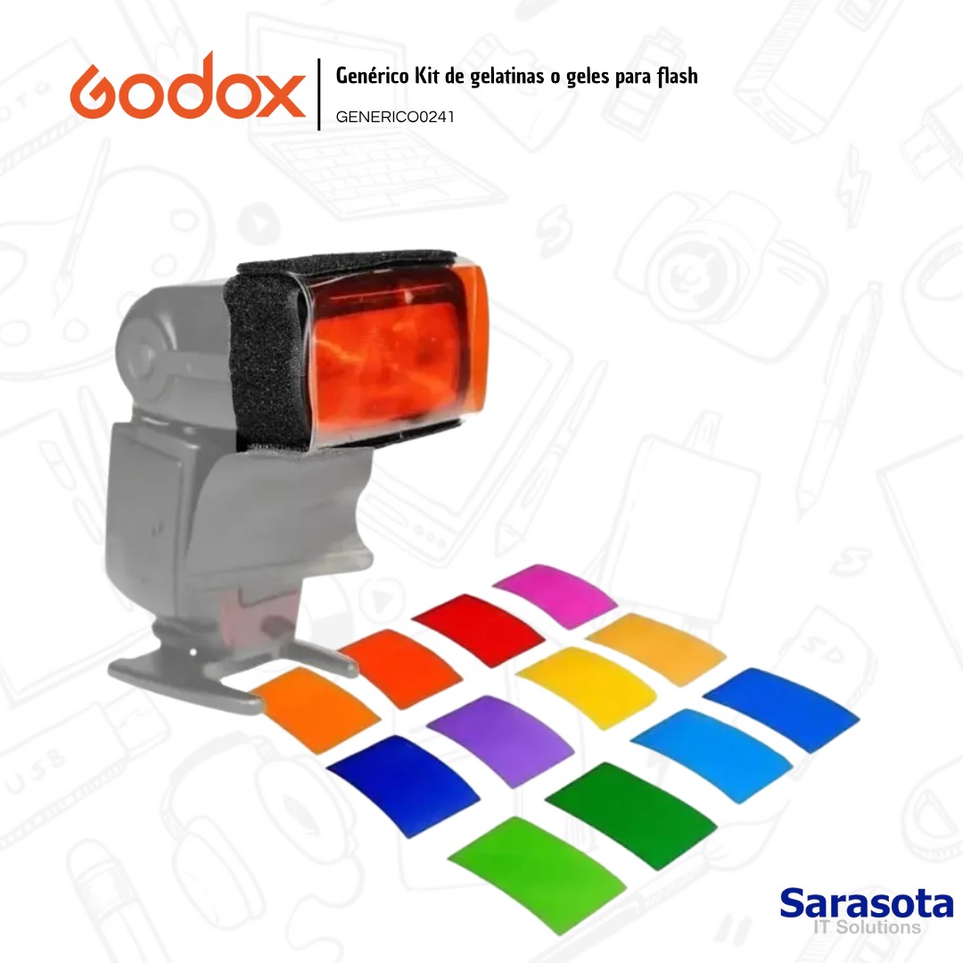 accesorios para electronica - Godox Set de Gelatinas para flash 1