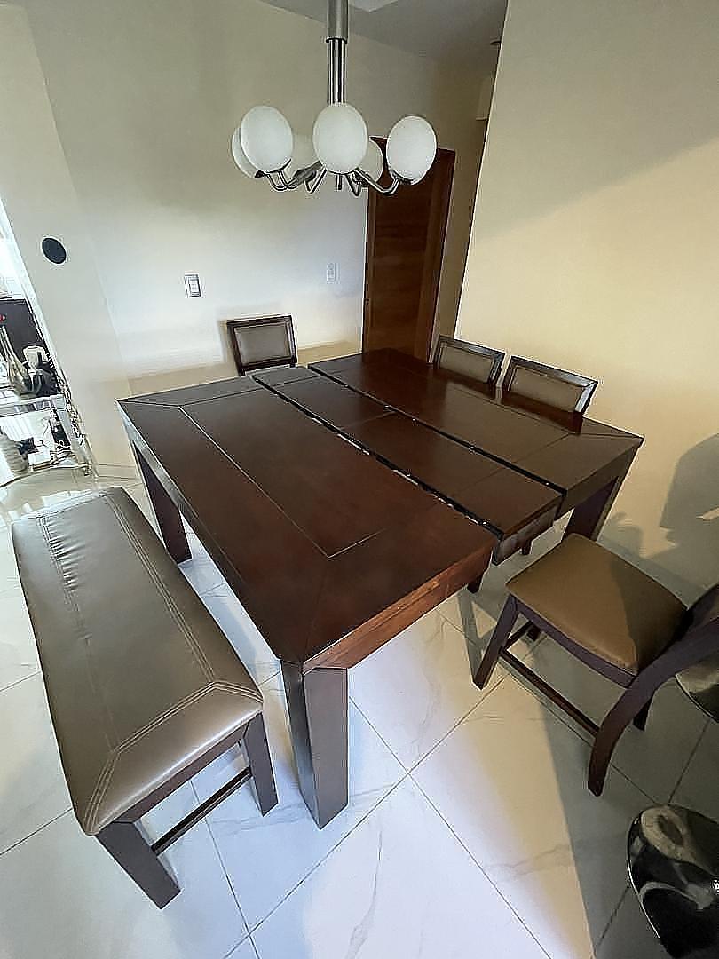 muebles y colchones - COMEDOR CONVERTIDOR DE 4 A 6 SILLA Y BANCO(IMPORTADO)(NEGOCIABLE) 7