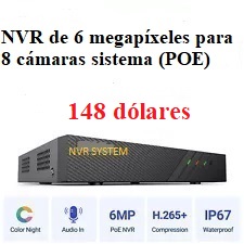 otros electronicos - Nvr de 6 megapíxel con capacidad para 8 cámaras ip 0