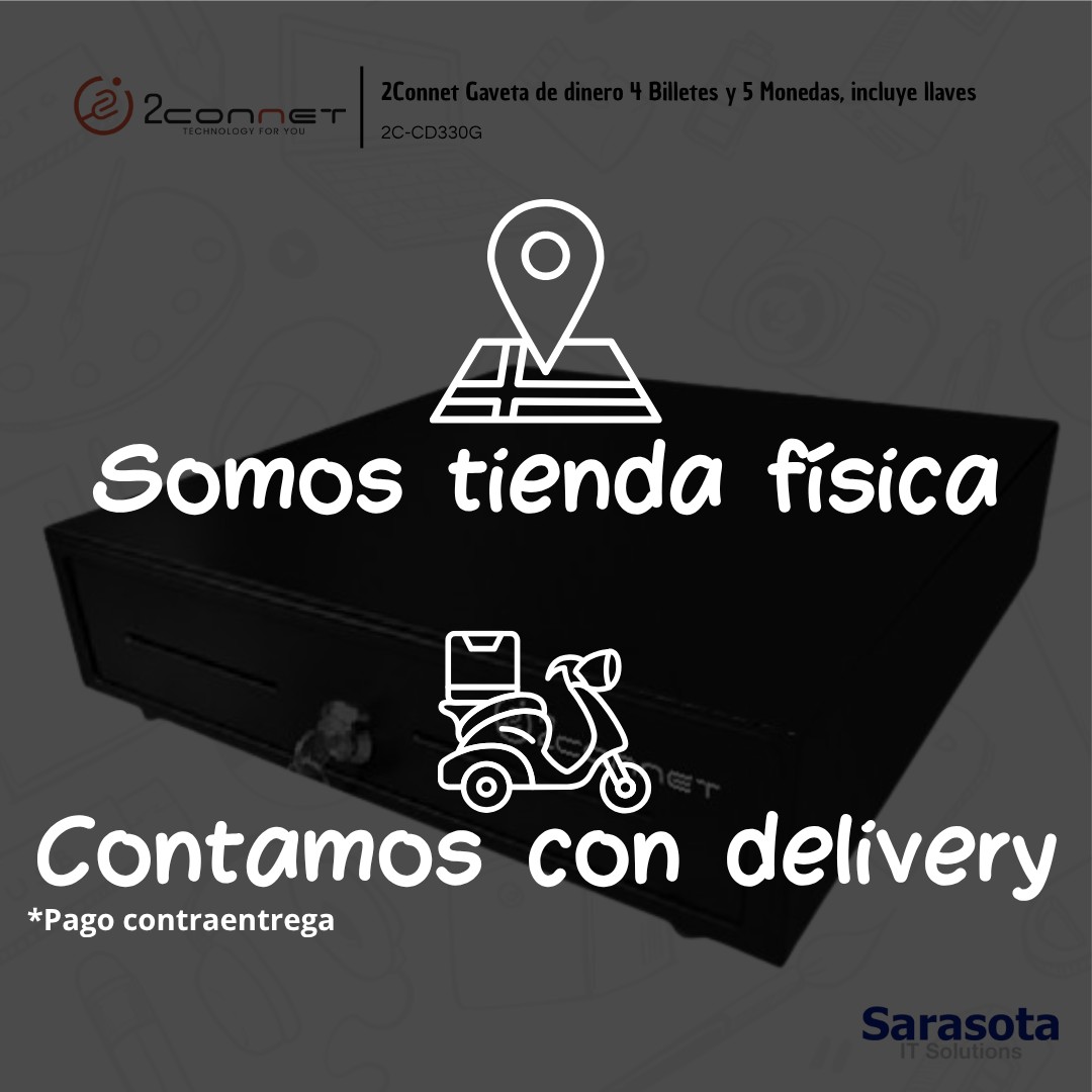 accesorios para electronica - Caja Registradora 4 Billetes y 5 Monedas 2Connet, 2C-CD330G 3