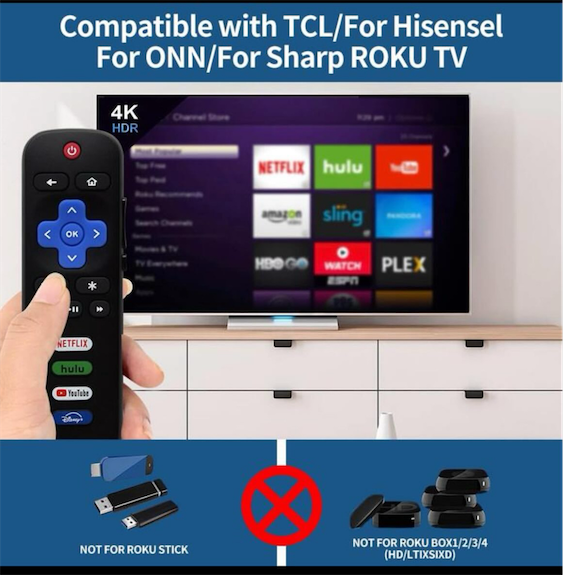 tv - Control RoKU tv (ver imagen para compatibilidad) 0