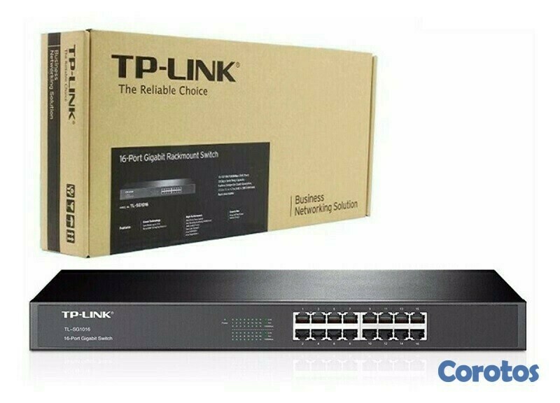 computadoras y laptops - SWITCH 16 PUERTOS TP-LINK TL-SG1016, NO ADMINISTRABLE/RACK, 16 PUERTOS GIGABIT  1
