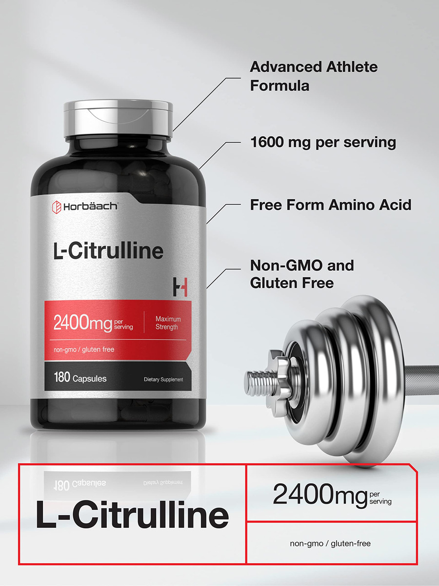 Salud y Equipamiento Médico - L Citrulline 2400 Mg 180 Cap Horbaach 2