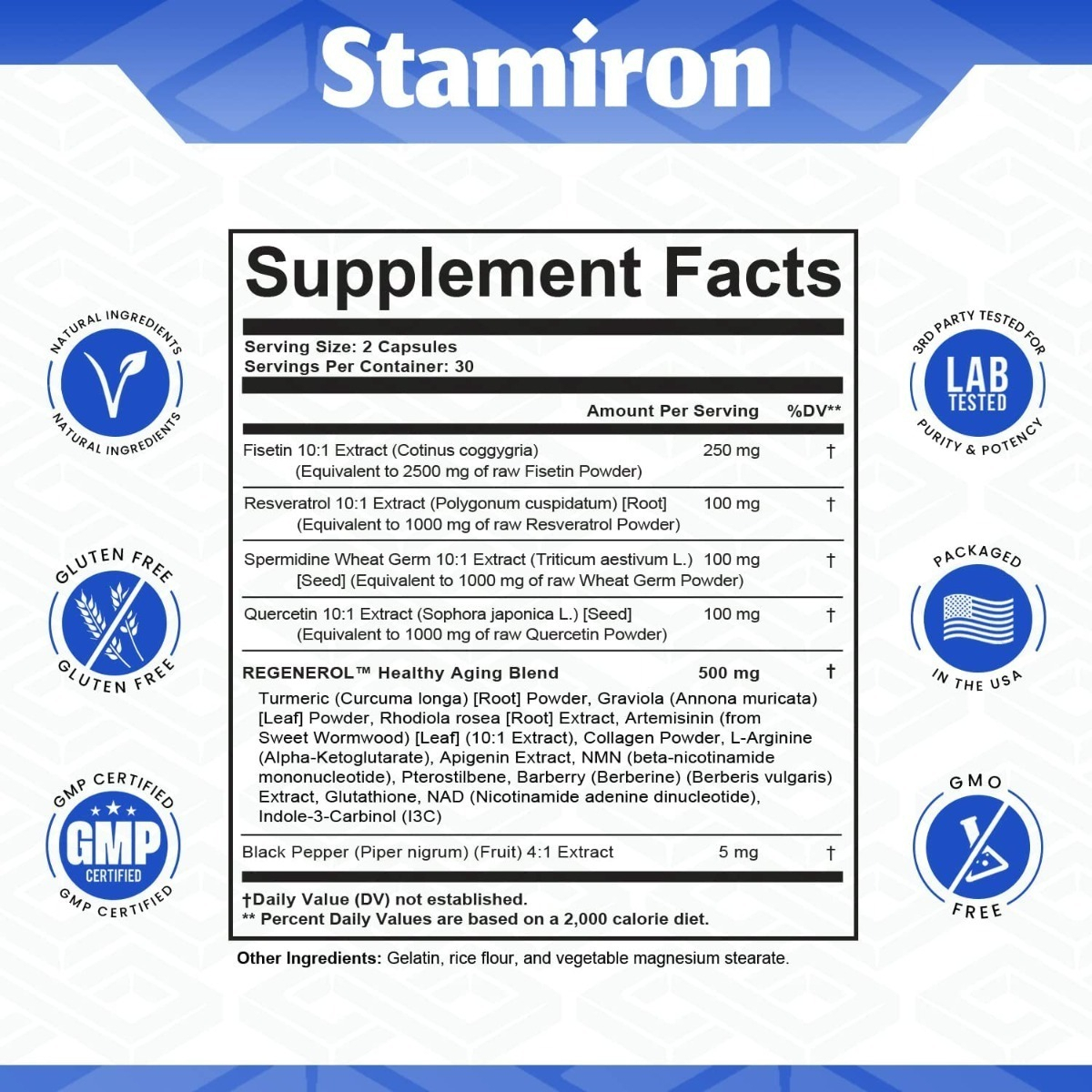 Salud y Equipamiento Médico - Resveratrol 60 Caps Stamiron - Unidad 1