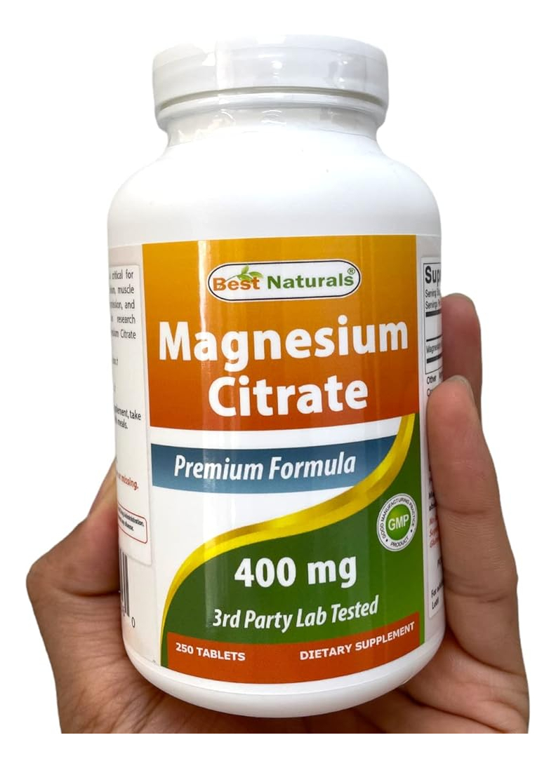 Salud y Equipamiento Médico - Best Naturals Citrato De Magnesio 400mg 250 Tabletas (400 Mg 1
