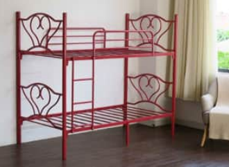 muebles y colchones - CAMAROTE ROJO 2 NIVELES 39"X39" 0