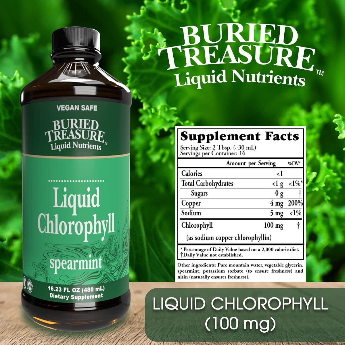 Salud y Equipamiento Médico - Clorofila 100 Mg Buried Treasur - Ml A - Ml A $435 1