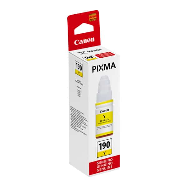 impresoras y scanners - BOTELLA DE TINTA CANON 190 AMARILLO 70ML 0