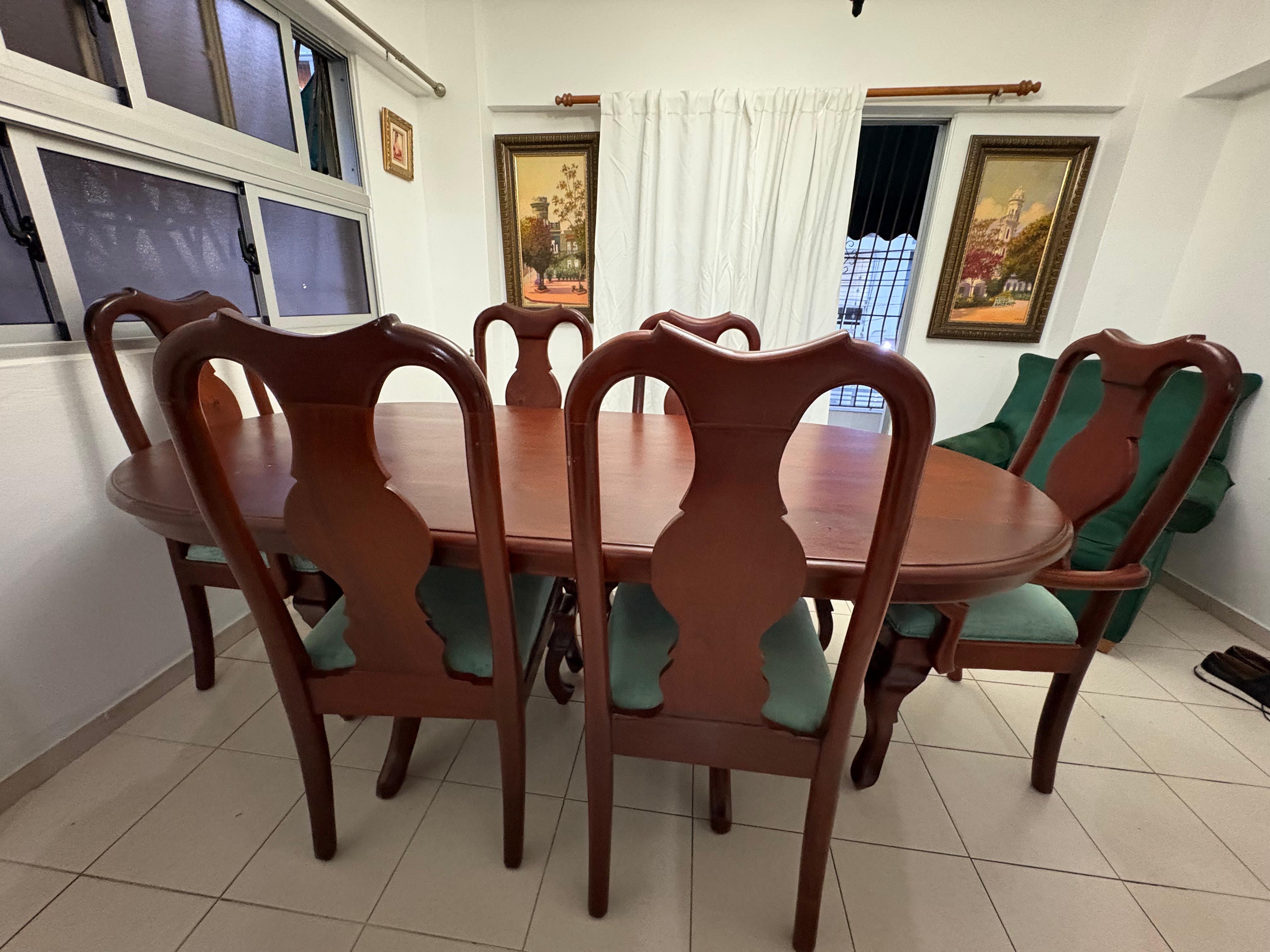 electrodomesticos - COMEDOR DE 6 SILLAS EN CAOBA 0