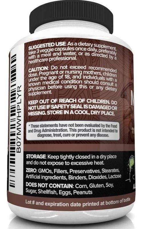 Salud y Equipamiento Médico - Suplemento De Hongos 2600 Mg Nootropico 11 Hongos 90 Cap 4