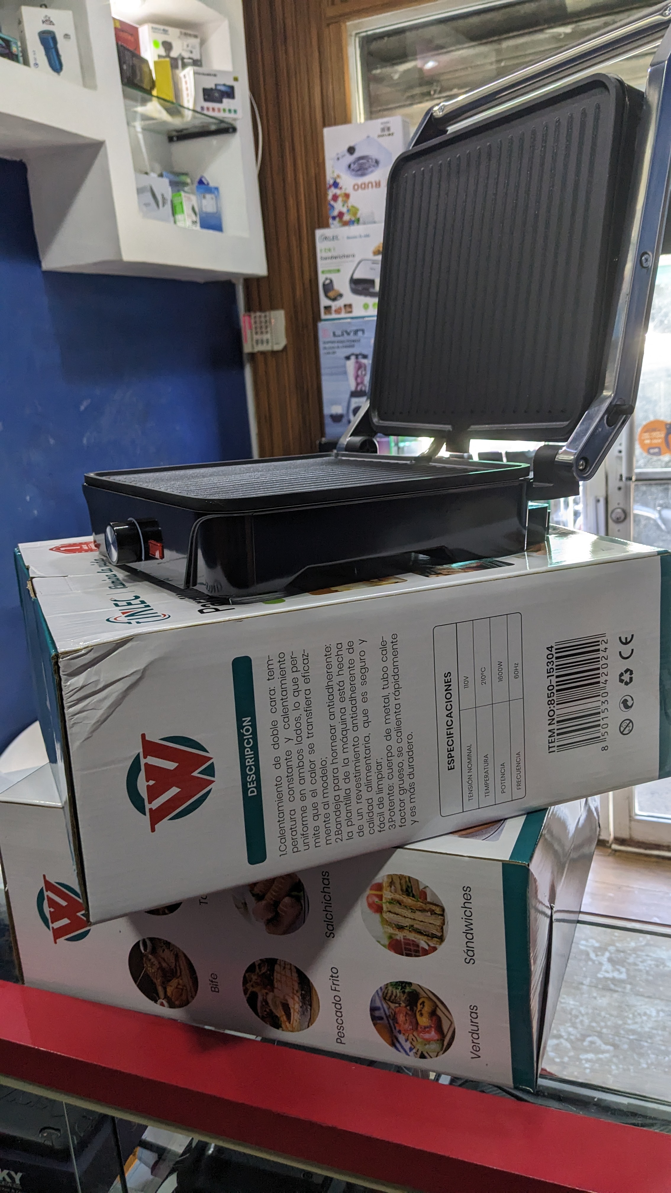 electrodomesticos - Tostadora tipo plancha winlec  2