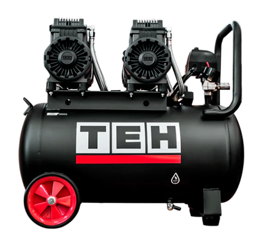 equipos profesionales - Compresor TEH de 50 Litros de 4 HP libre de aceite 0