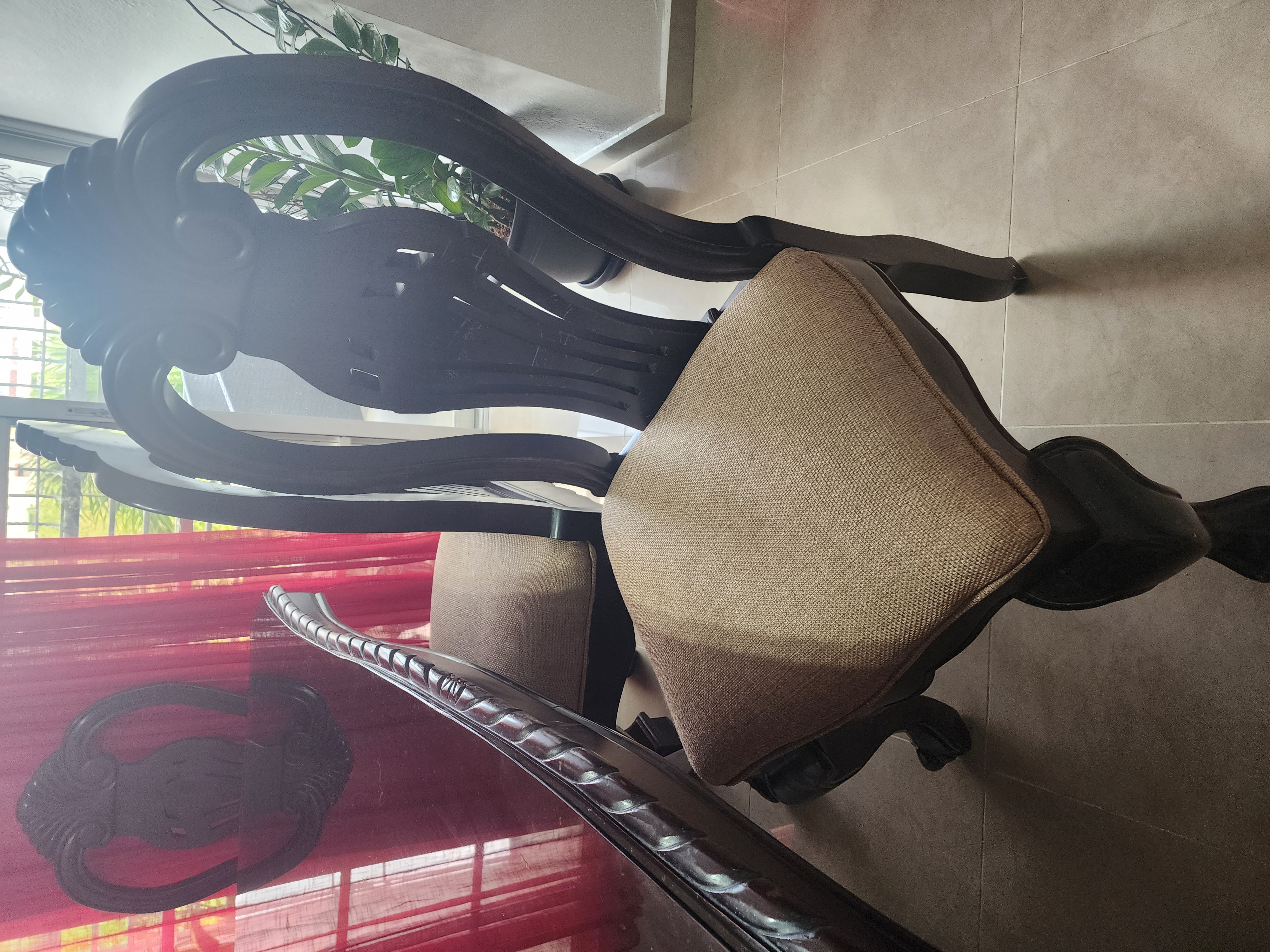 muebles y colchones - Comedor de 6 sillas en caoba  3