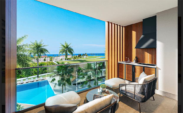 apartamentos - Venta de apartamentos en cap cana con piscina vista gold  residences 8