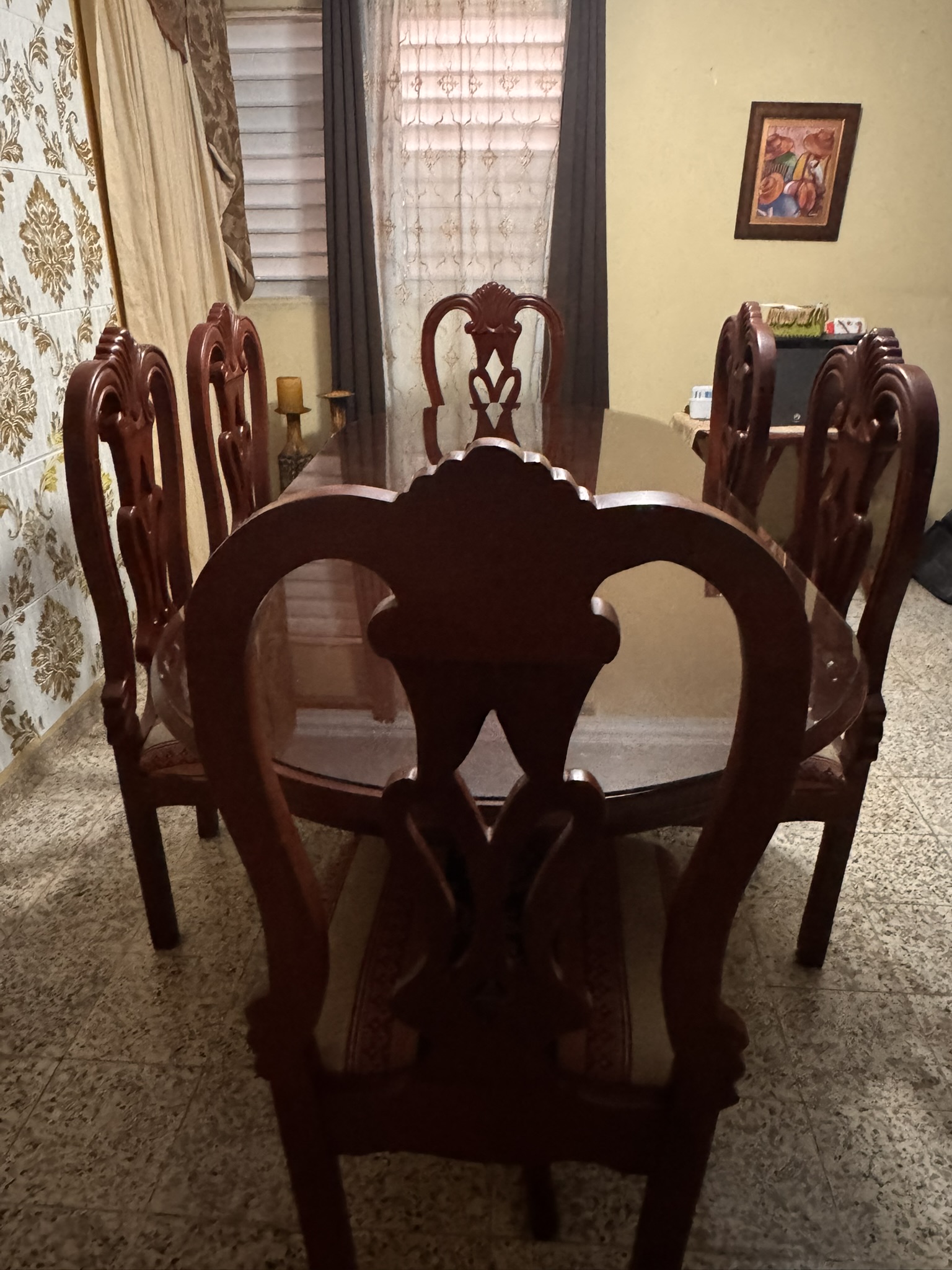 muebles y colchones - Juego de comedor de caoba 2