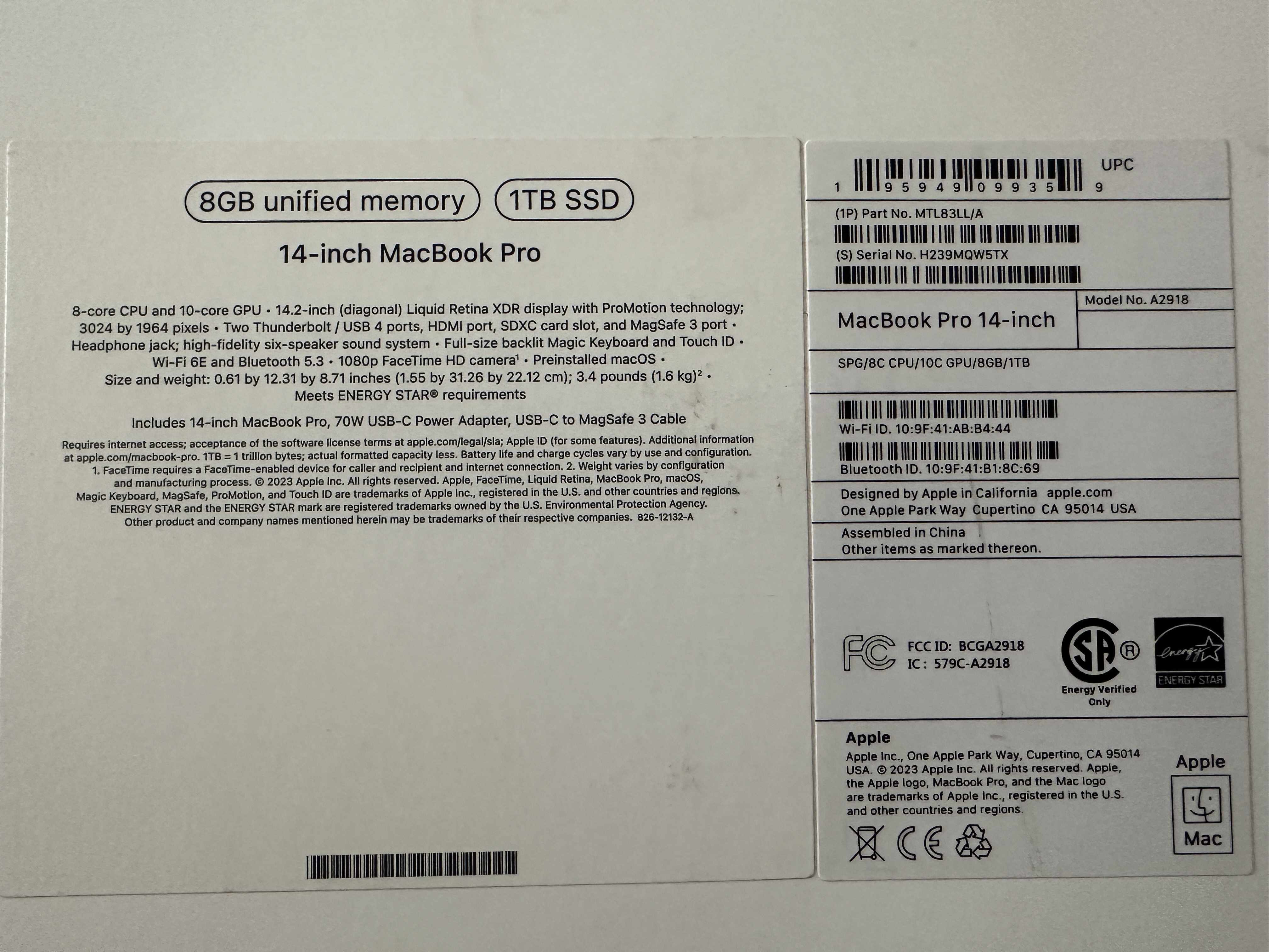 computadoras y laptops - Vendo MacBook Pro, chip M3, 14 inch  6