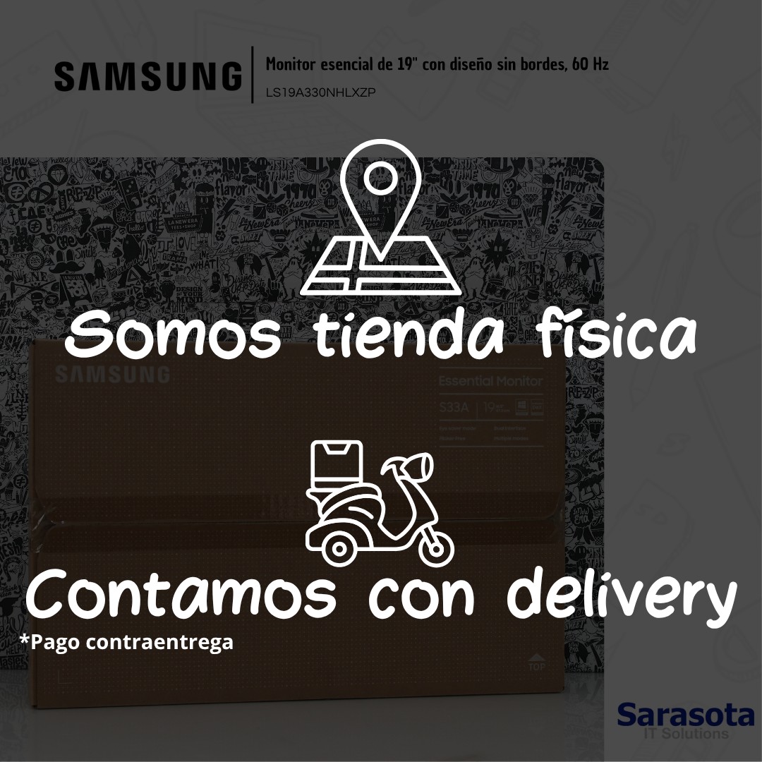 computadoras y laptops - Monitor Samsung 19 plano led modelo S33A 3